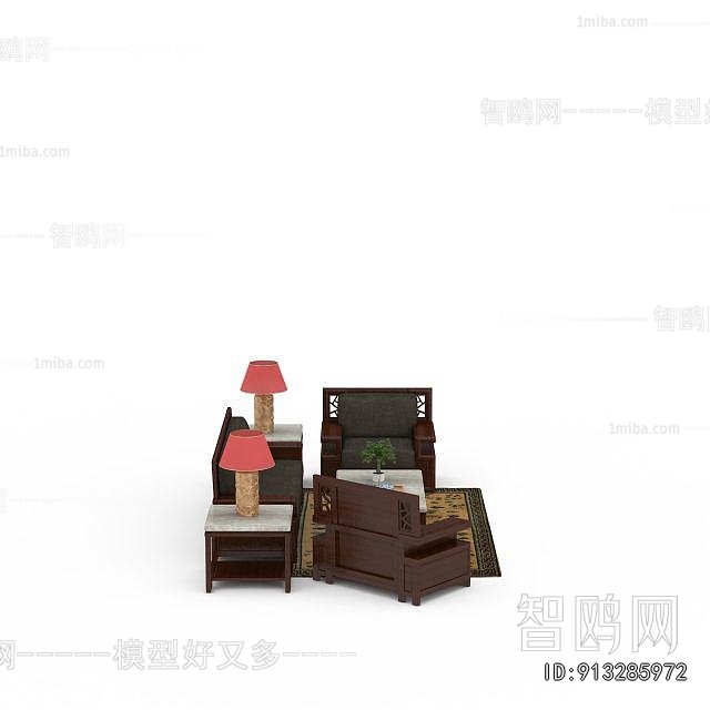 New Chinese Style Sofa Combination
