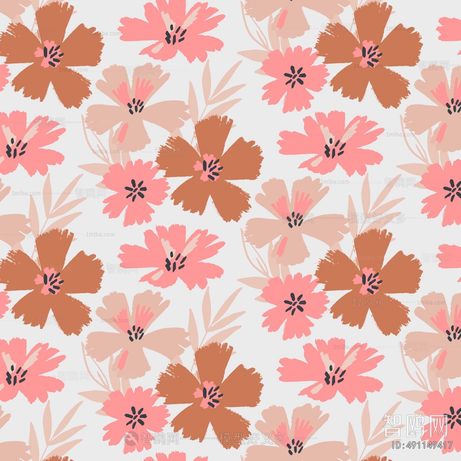 Animal And Plant Pattern Wallpaper