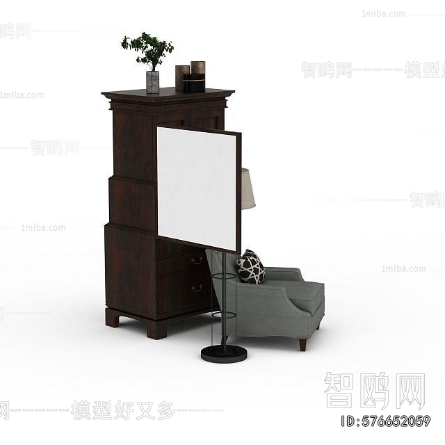 Simple European Style Single Sofa