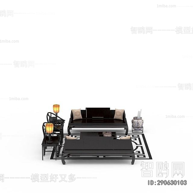 New Chinese Style Sofa Combination
