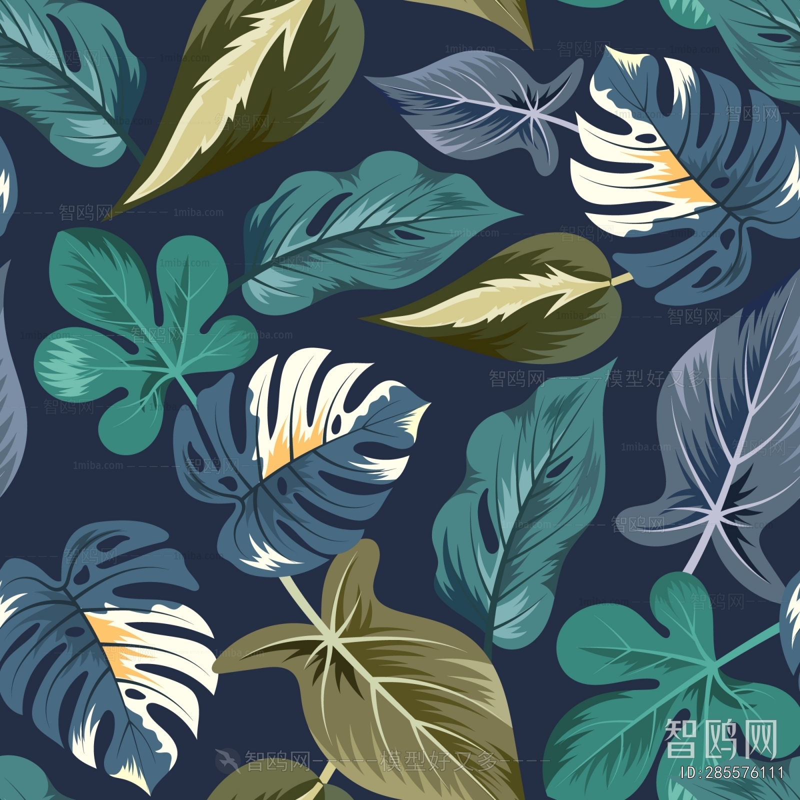 Animal And Plant Pattern Wallpaper
