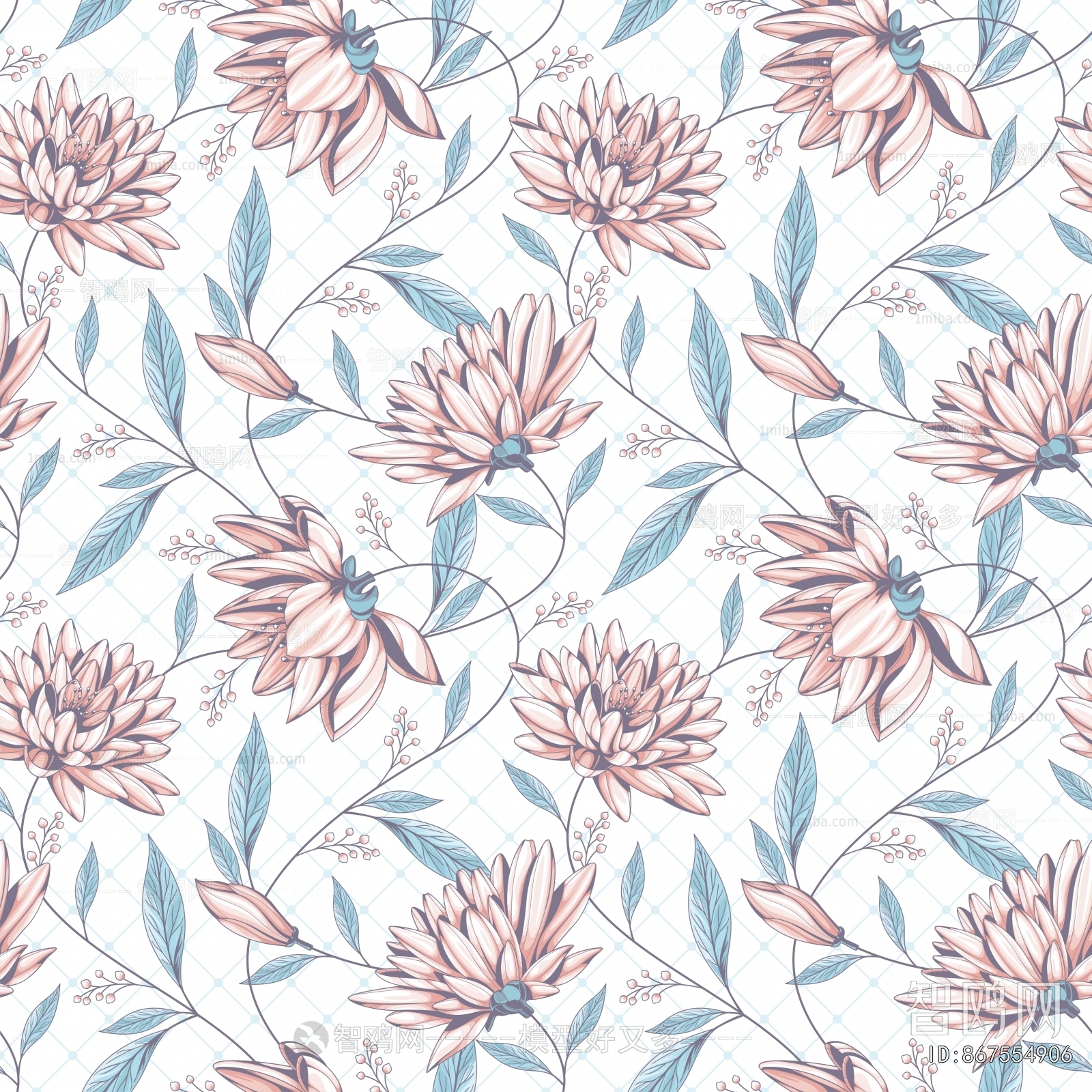 Animal And Plant Pattern Wallpaper