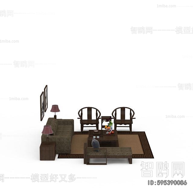 New Chinese Style Sofa Combination