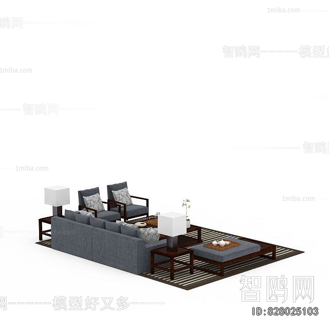 New Chinese Style Sofa Combination