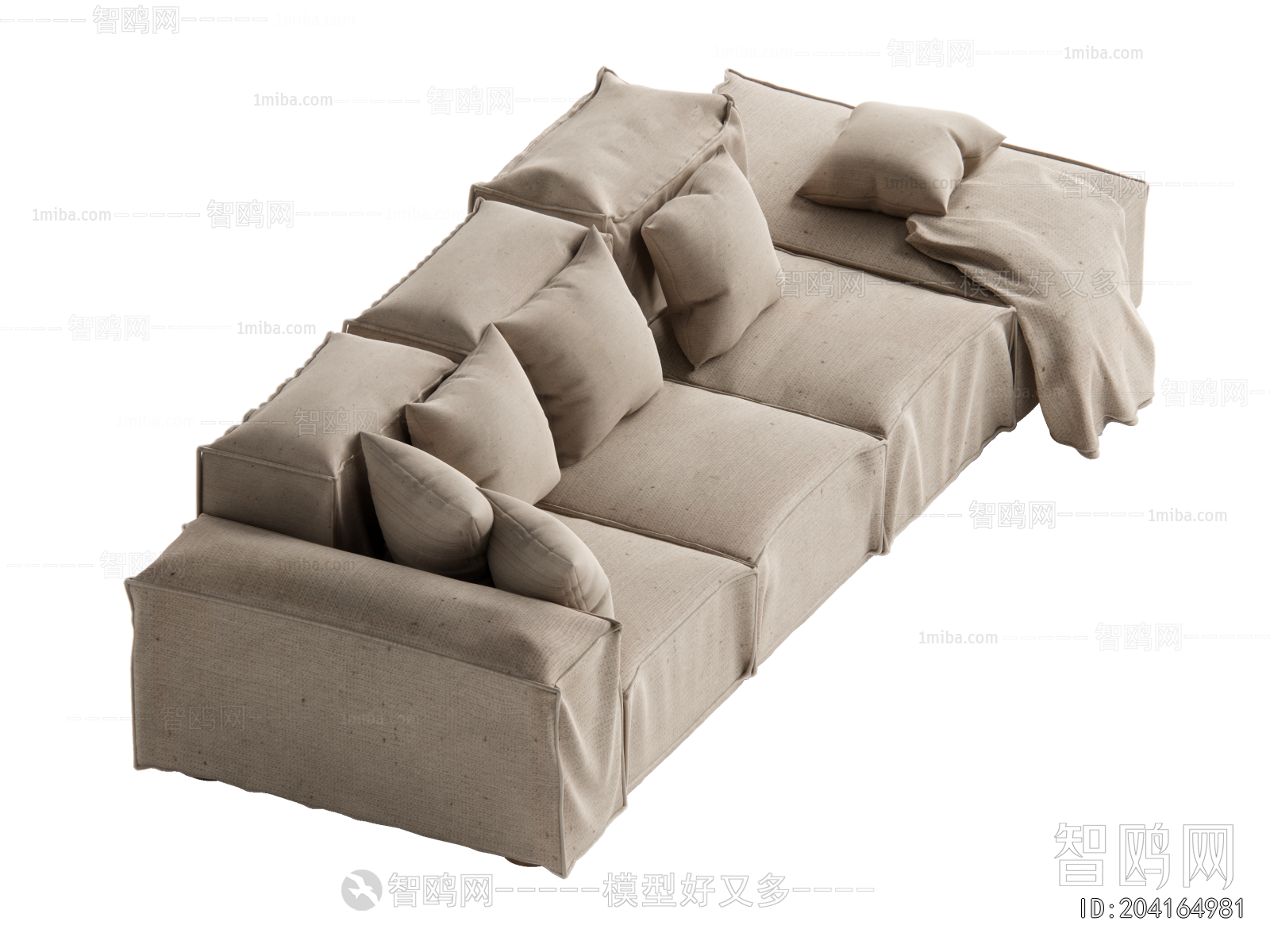 Wabi-sabi Style Multi Person Sofa