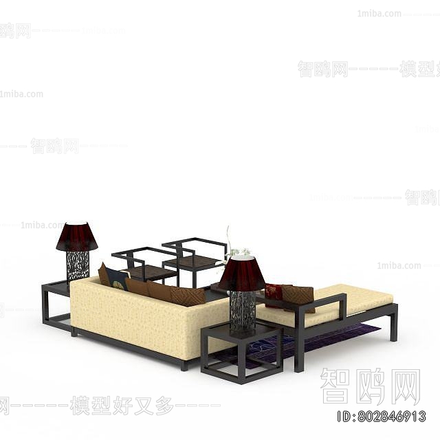 New Chinese Style Sofa Combination