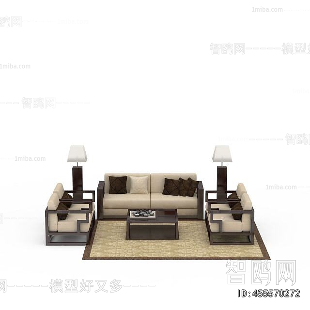 New Chinese Style Sofa Combination