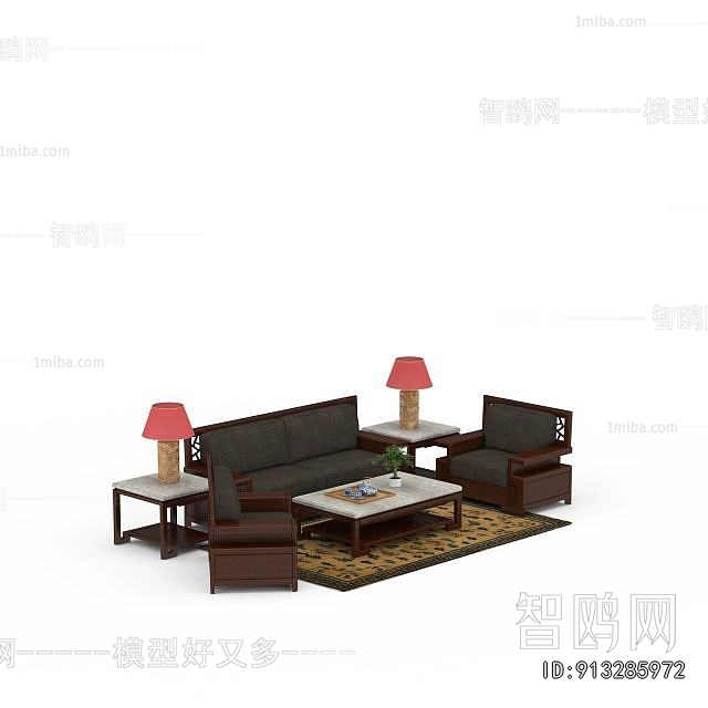 New Chinese Style Sofa Combination