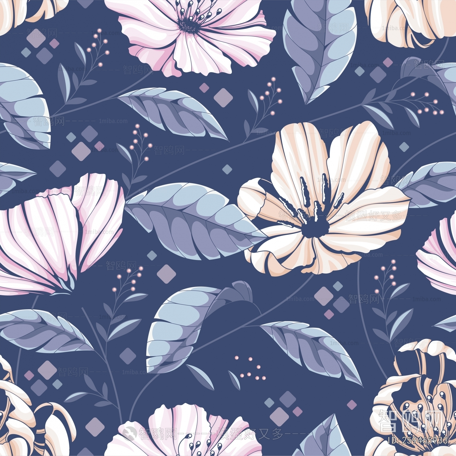 Animal And Plant Pattern Wallpaper