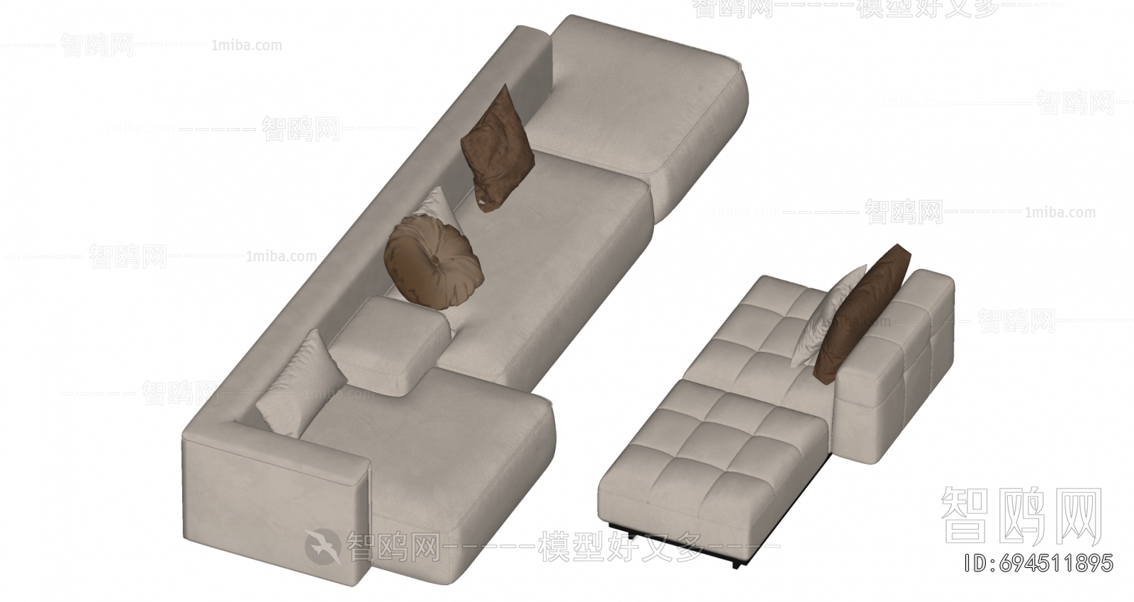 Modern Three-seat Sofa