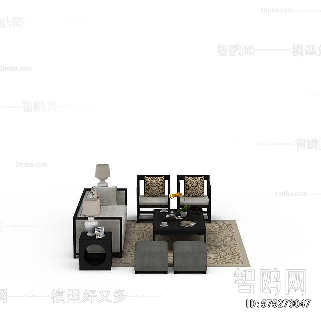 New Chinese Style Sofa Combination