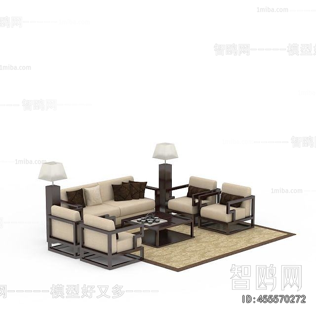 New Chinese Style Sofa Combination