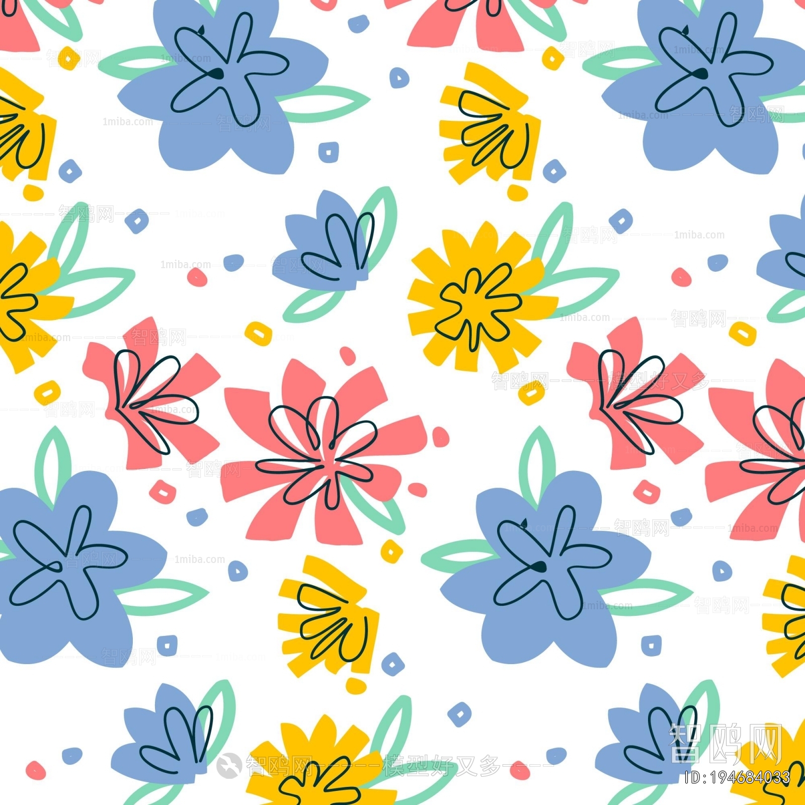 Animal And Plant Pattern Wallpaper