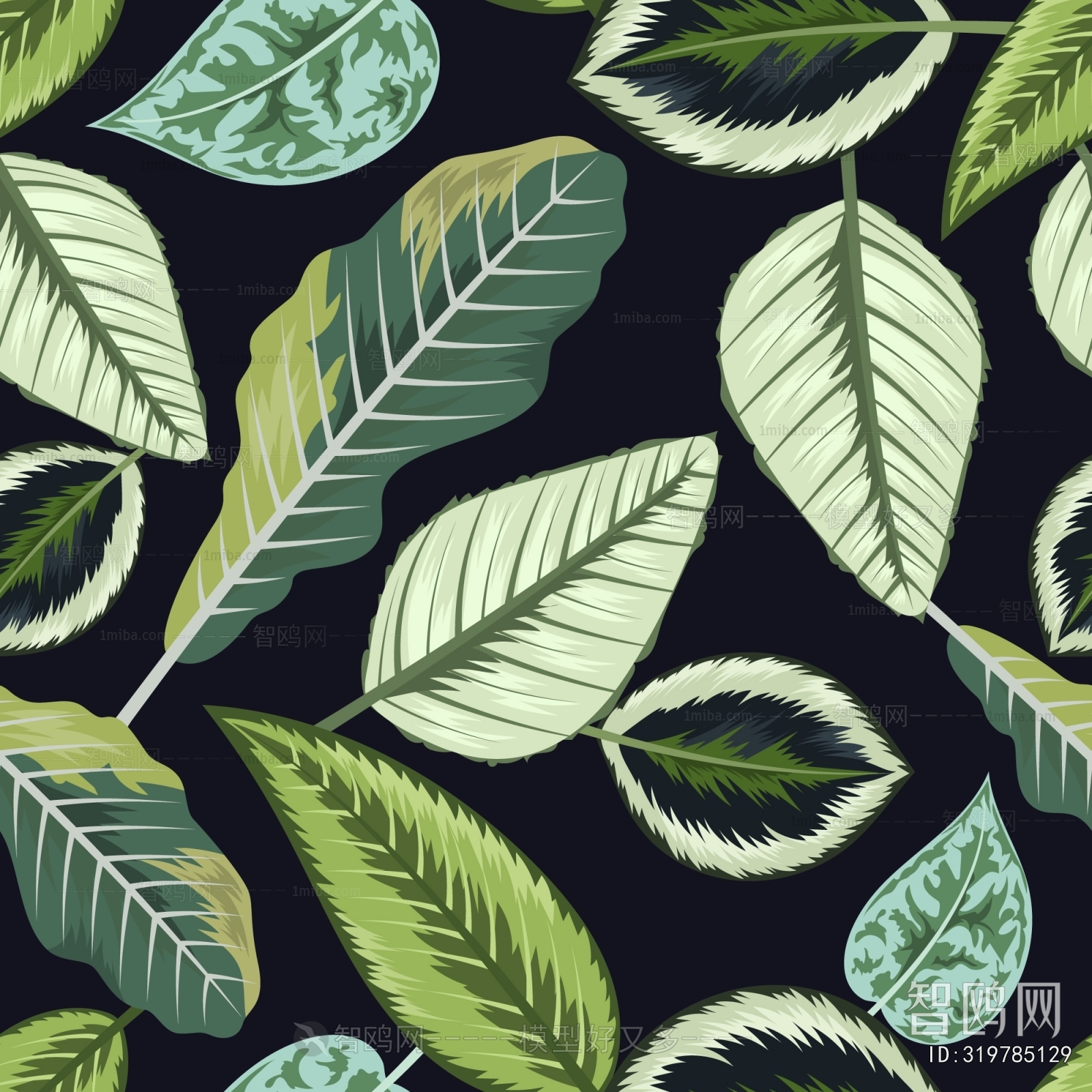 Animal And Plant Pattern Wallpaper