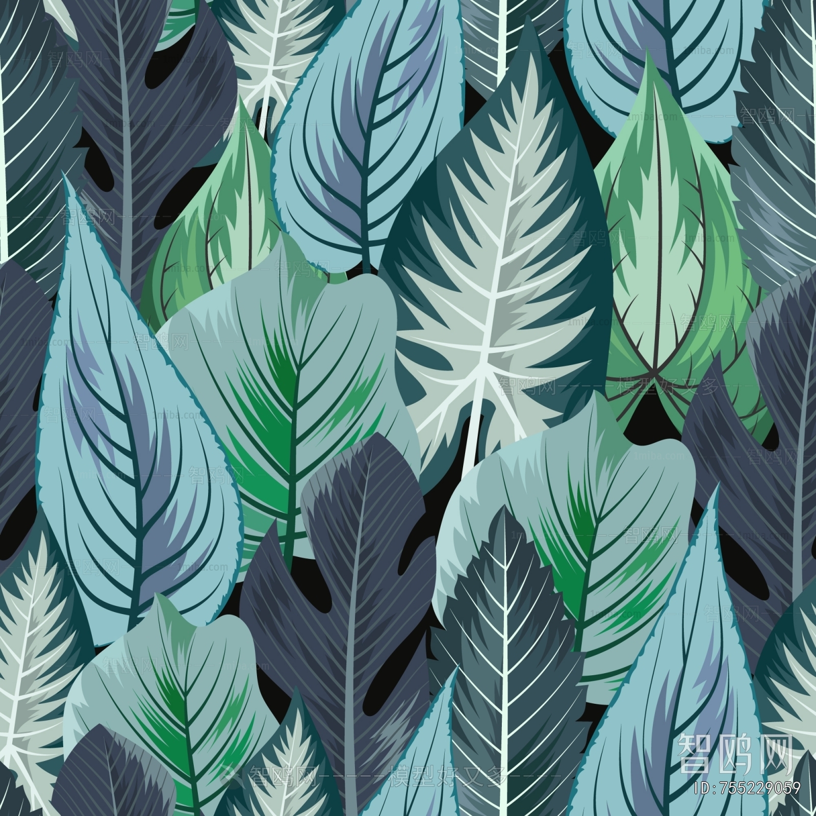 Animal And Plant Pattern Wallpaper