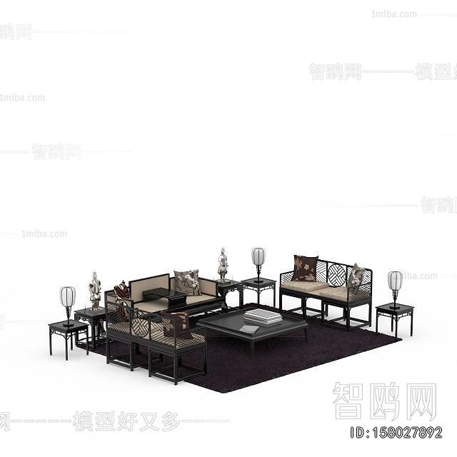 New Chinese Style Sofa Combination