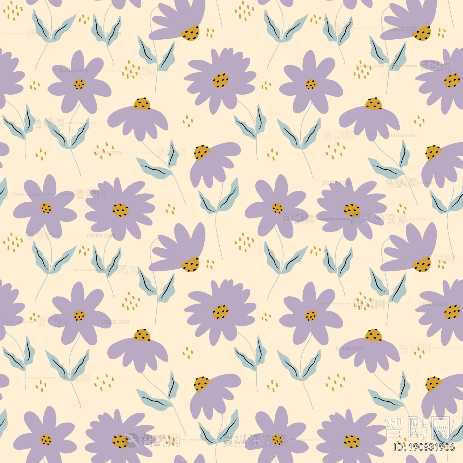 Animal And Plant Pattern Wallpaper