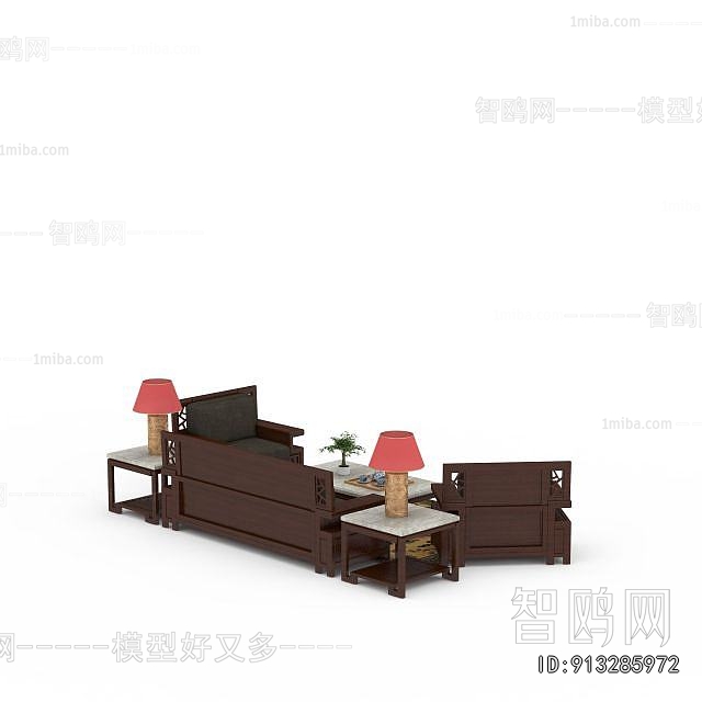 New Chinese Style Sofa Combination