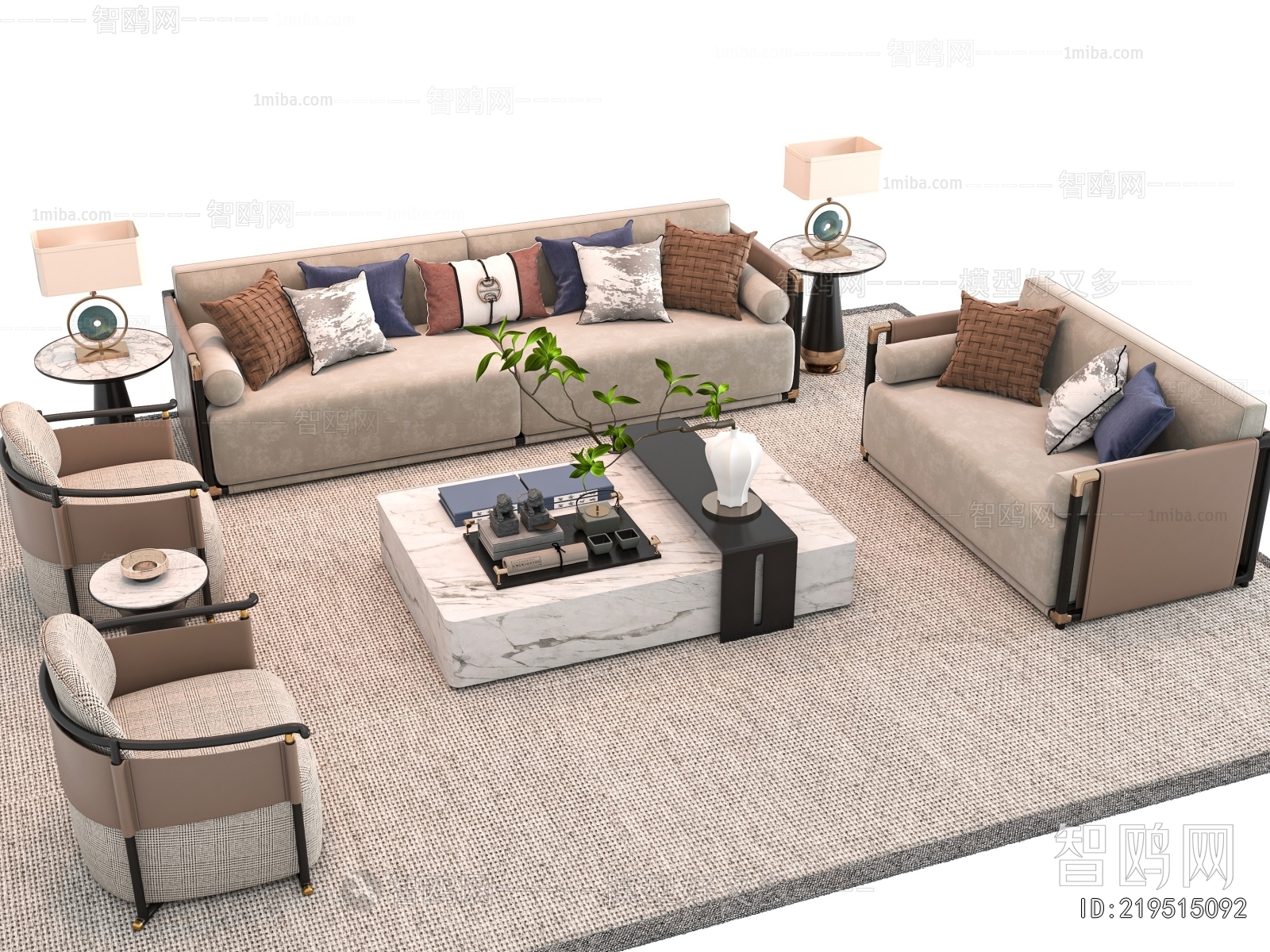 New Chinese Style Sofa Combination