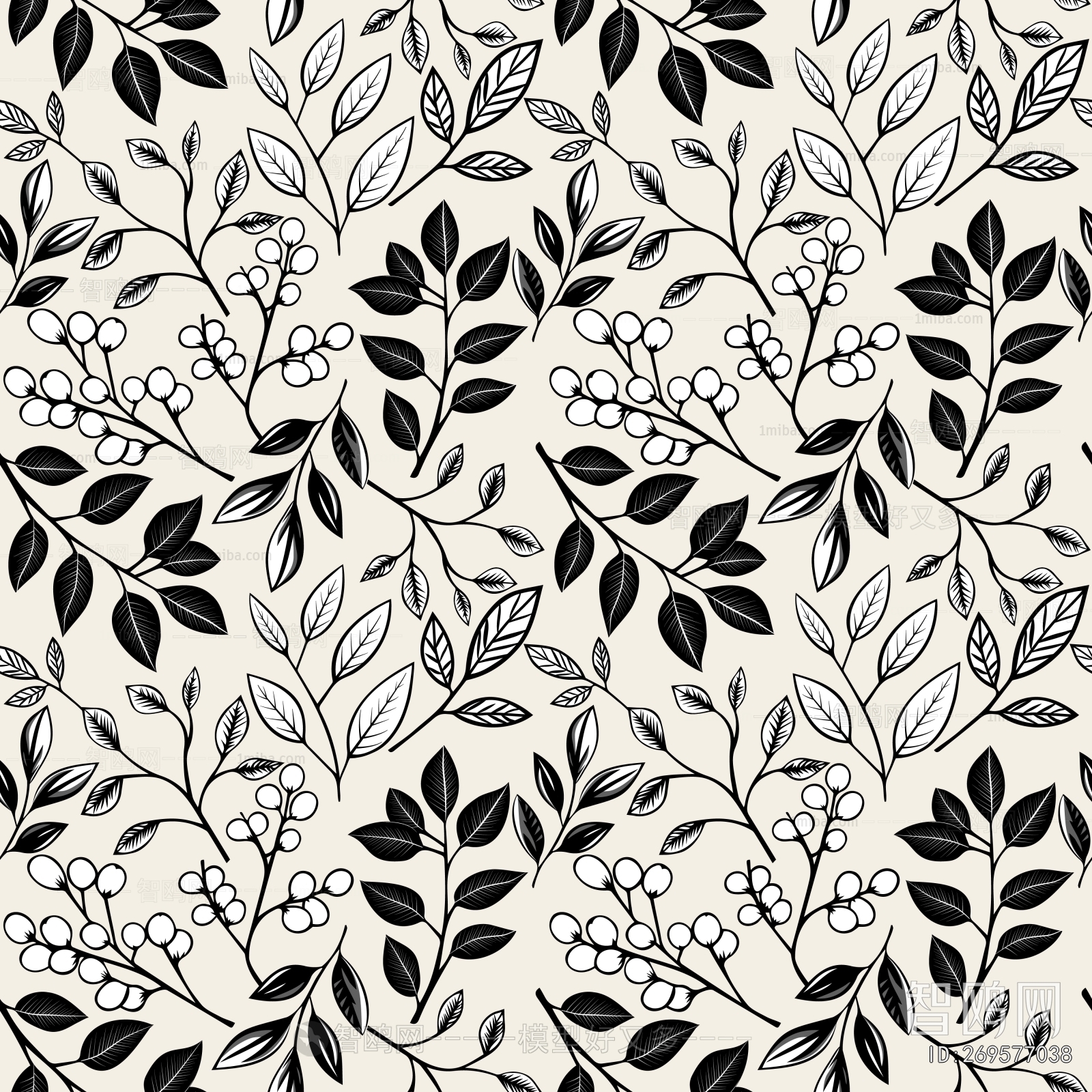 Animal And Plant Pattern Wallpaper