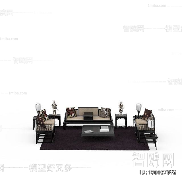 New Chinese Style Sofa Combination