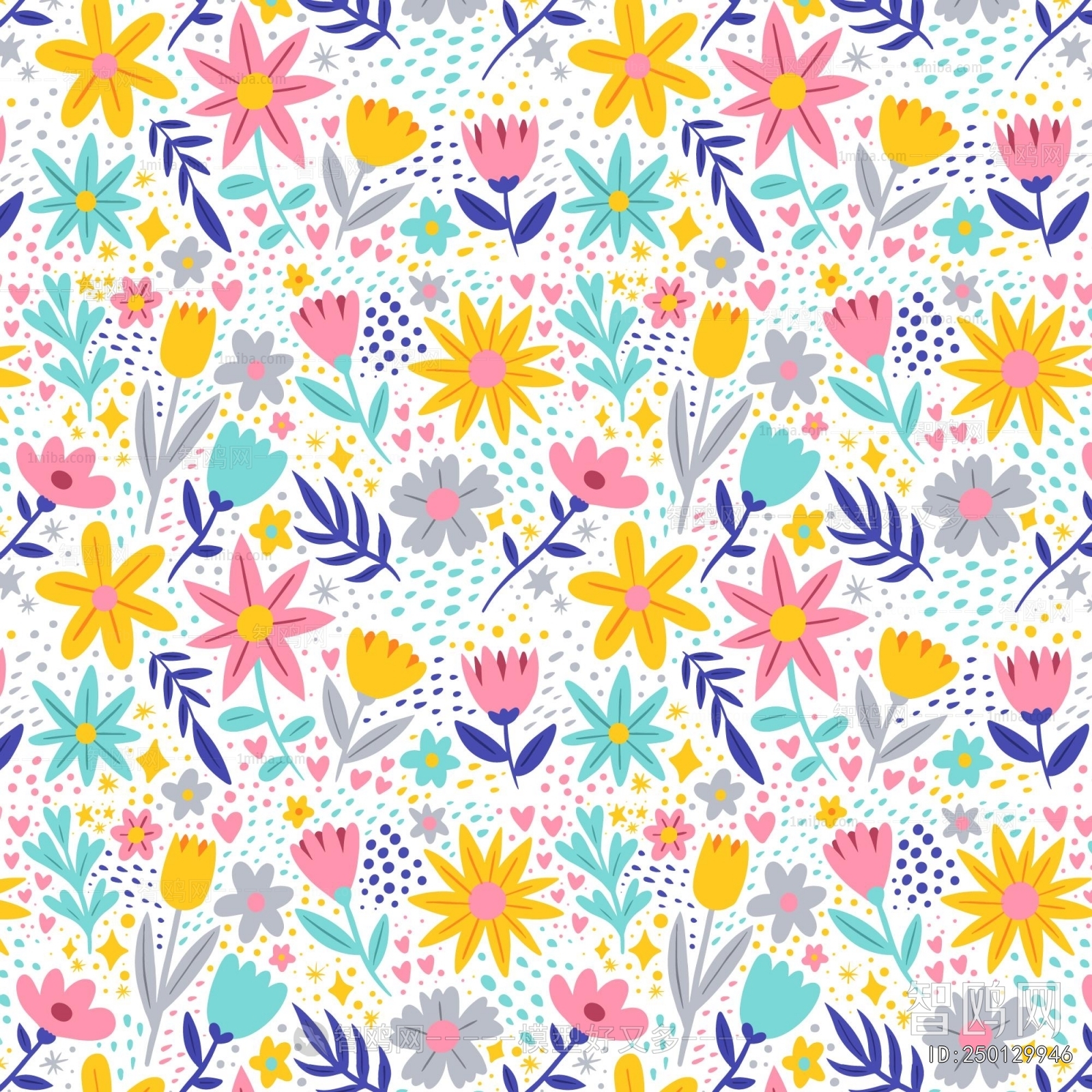 Animal And Plant Pattern Wallpaper