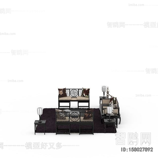 New Chinese Style Sofa Combination