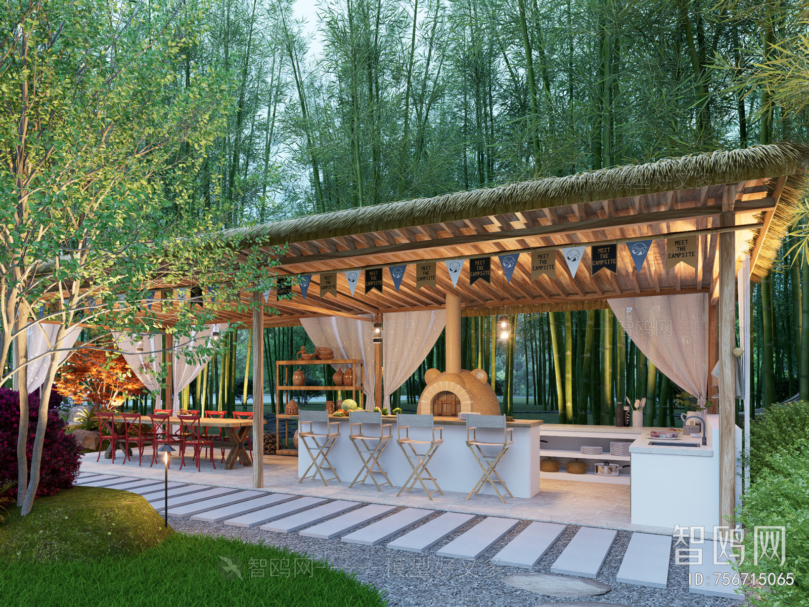 New Chinese Style Courtyard/landscape