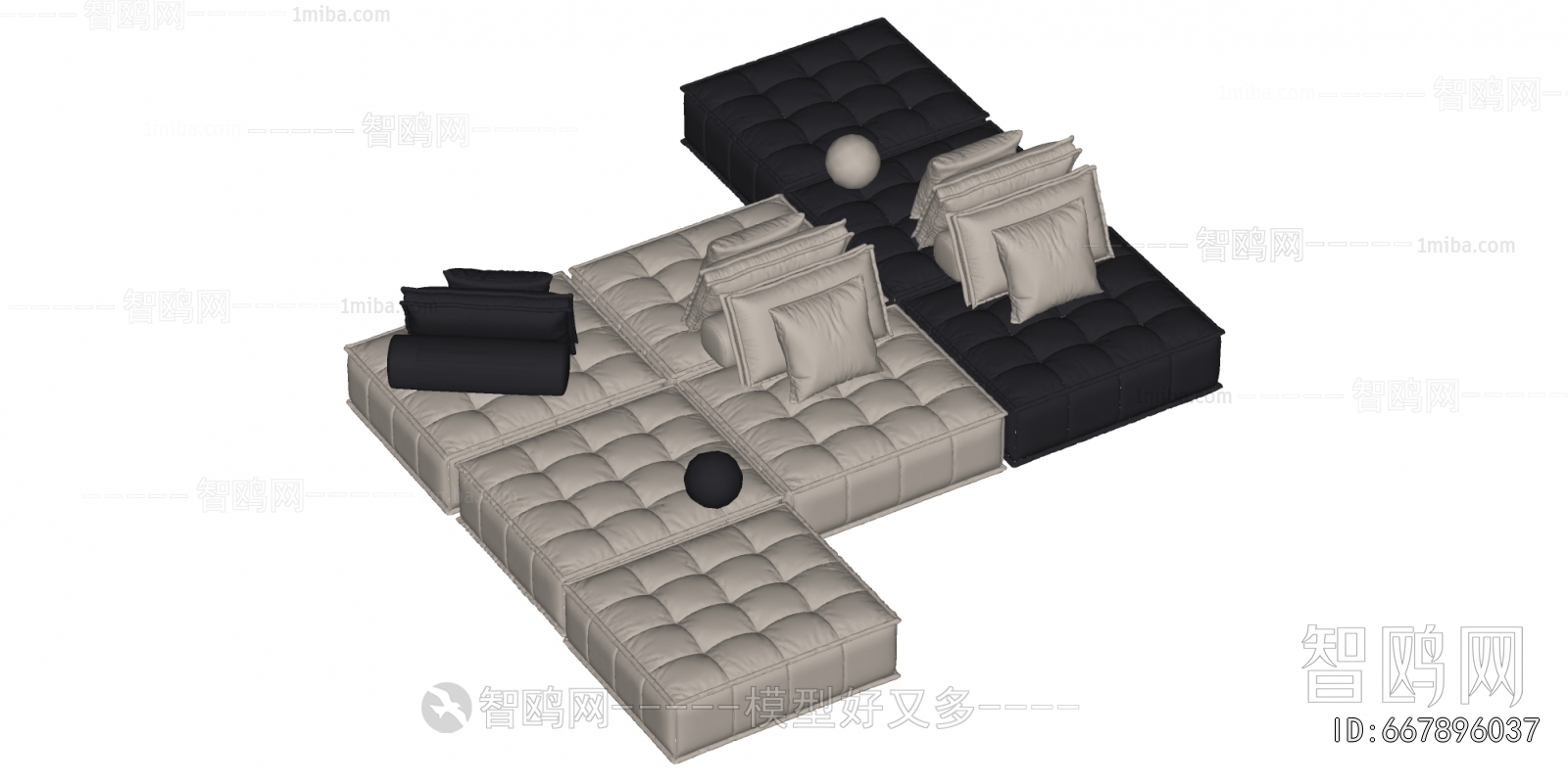 Modern Multi Person Sofa