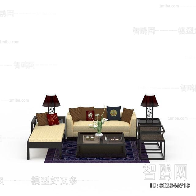 New Chinese Style Sofa Combination