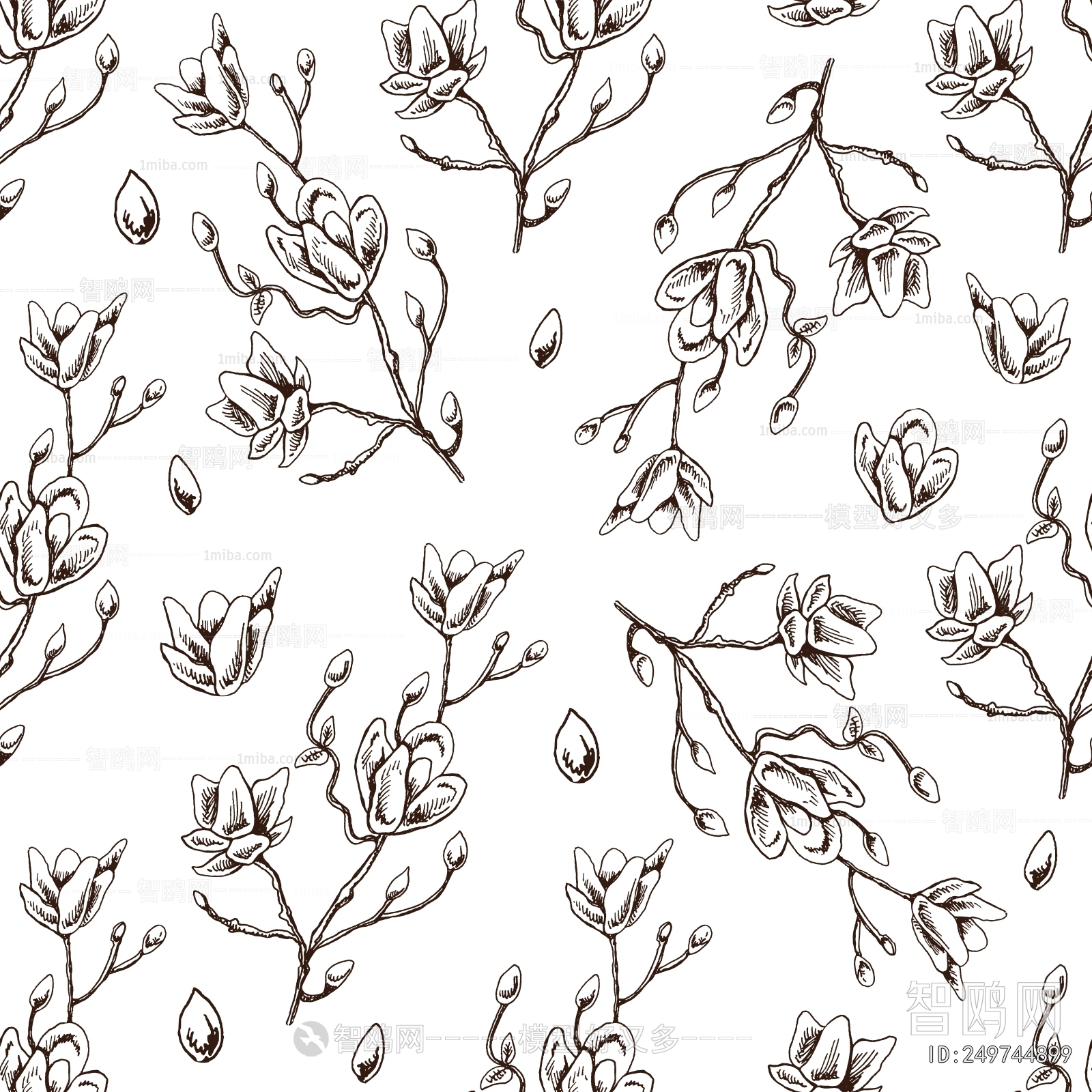 Animal And Plant Pattern Wallpaper