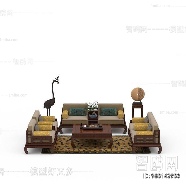 New Chinese Style Sofa Combination