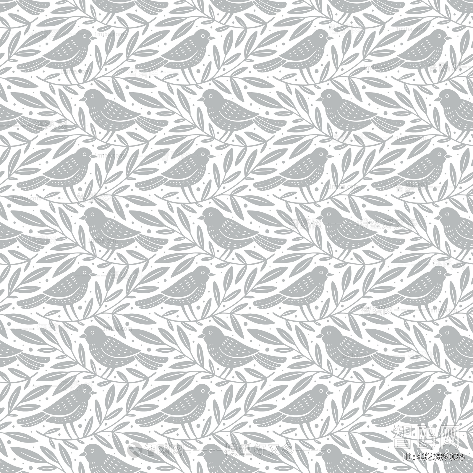 Animal And Plant Pattern Wallpaper
