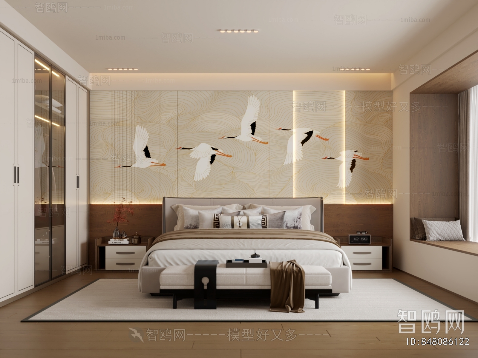 New Chinese Style Bedroom