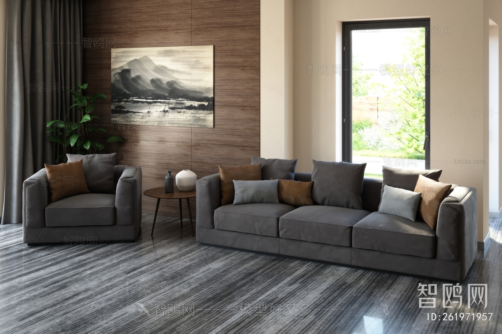 Modern Three-seat Sofa