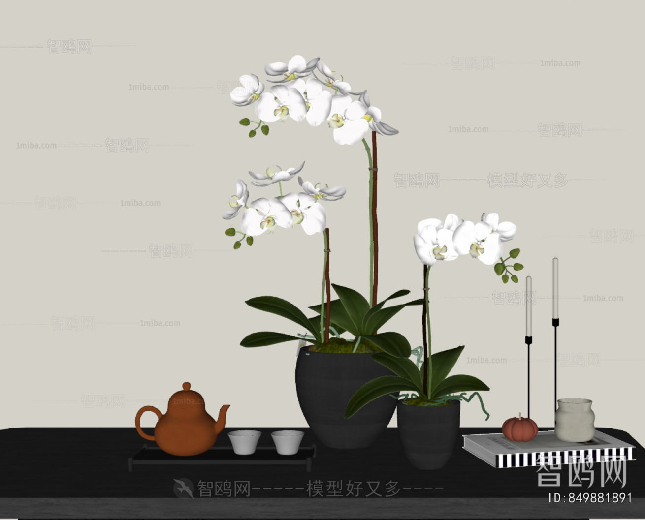 New Chinese Style Potted Green Plant