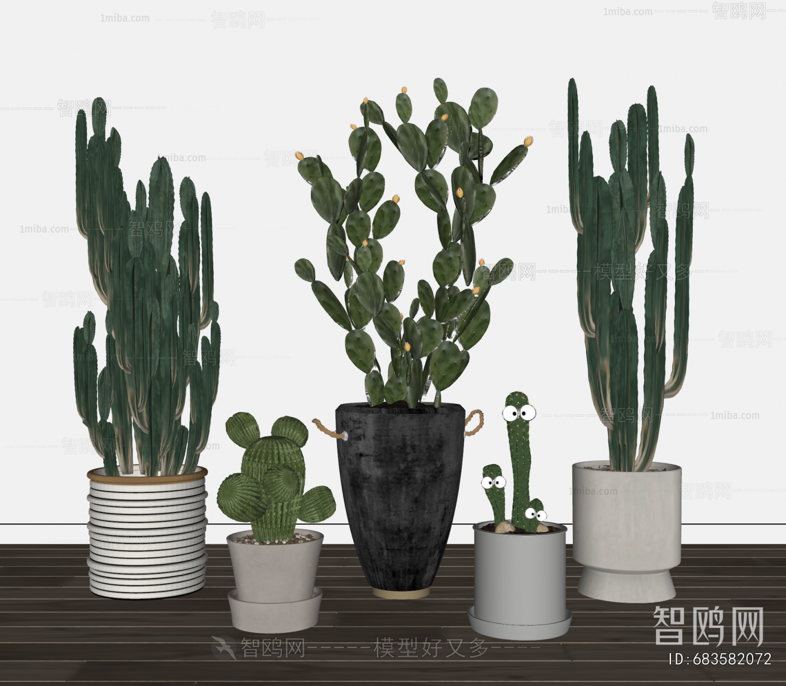 Modern Ground Green Plant Potted Plants