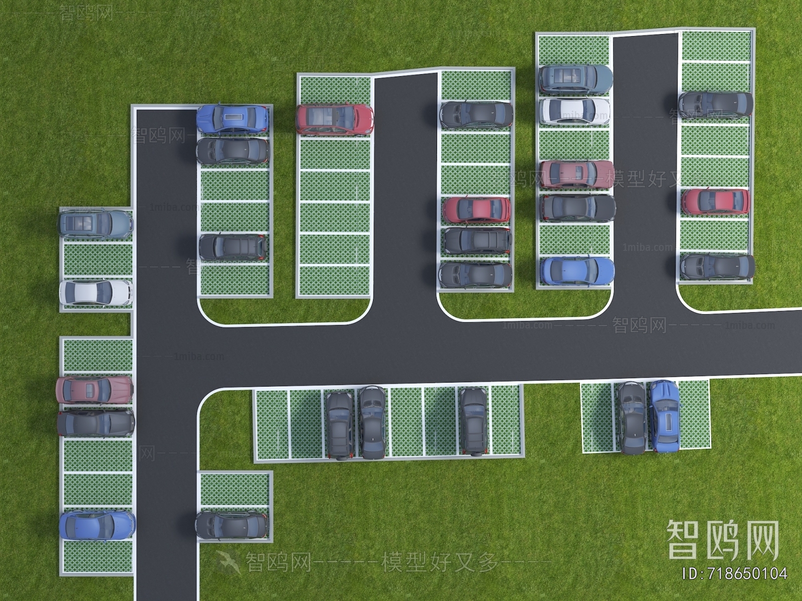 Modern Outdoor Parking Lot
