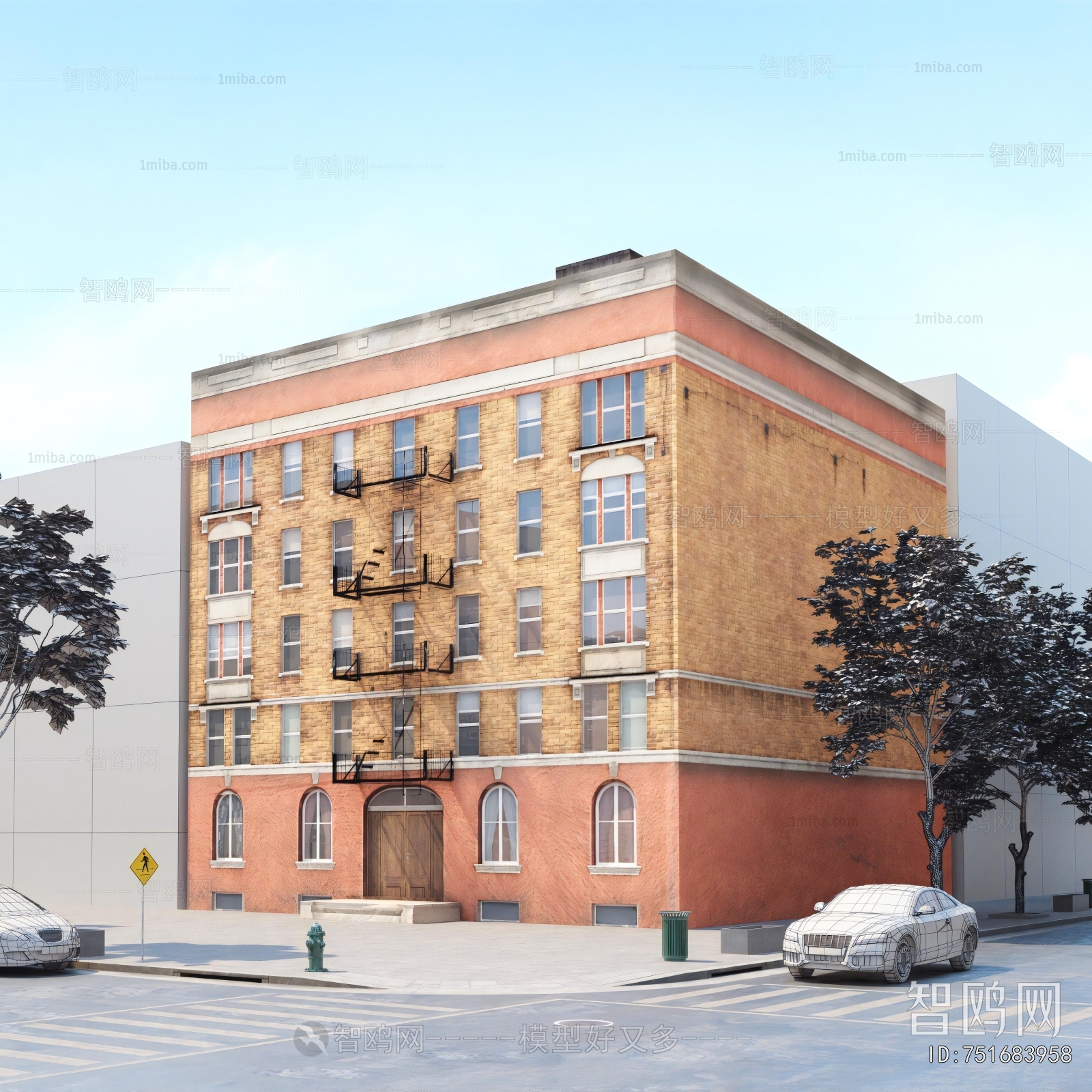 European Style Appearance Of Commercial Building