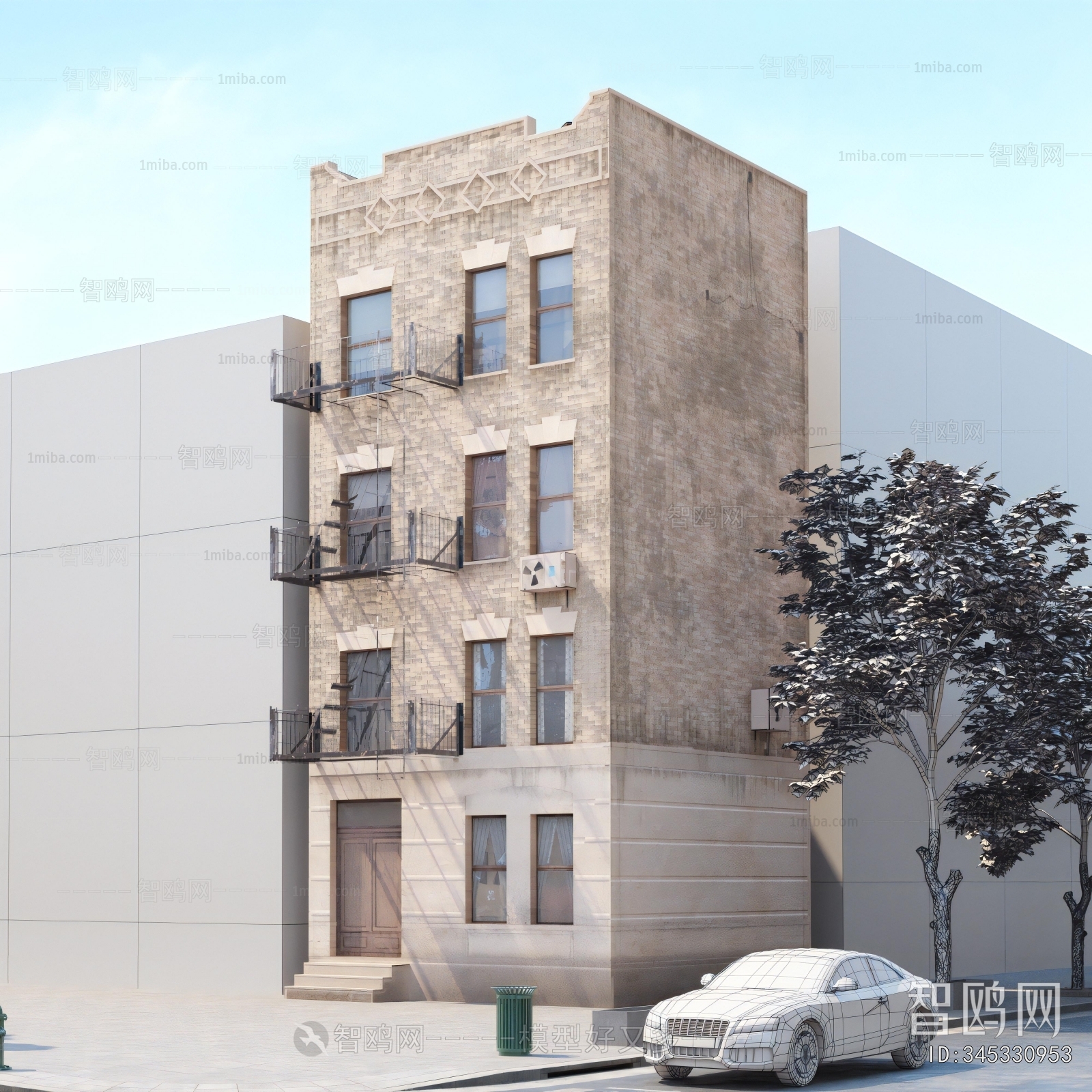 European Style Appearance Of Commercial Building