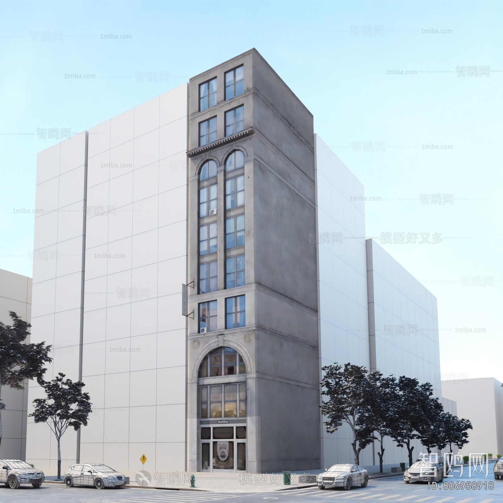 European Style Appearance Of Commercial Building