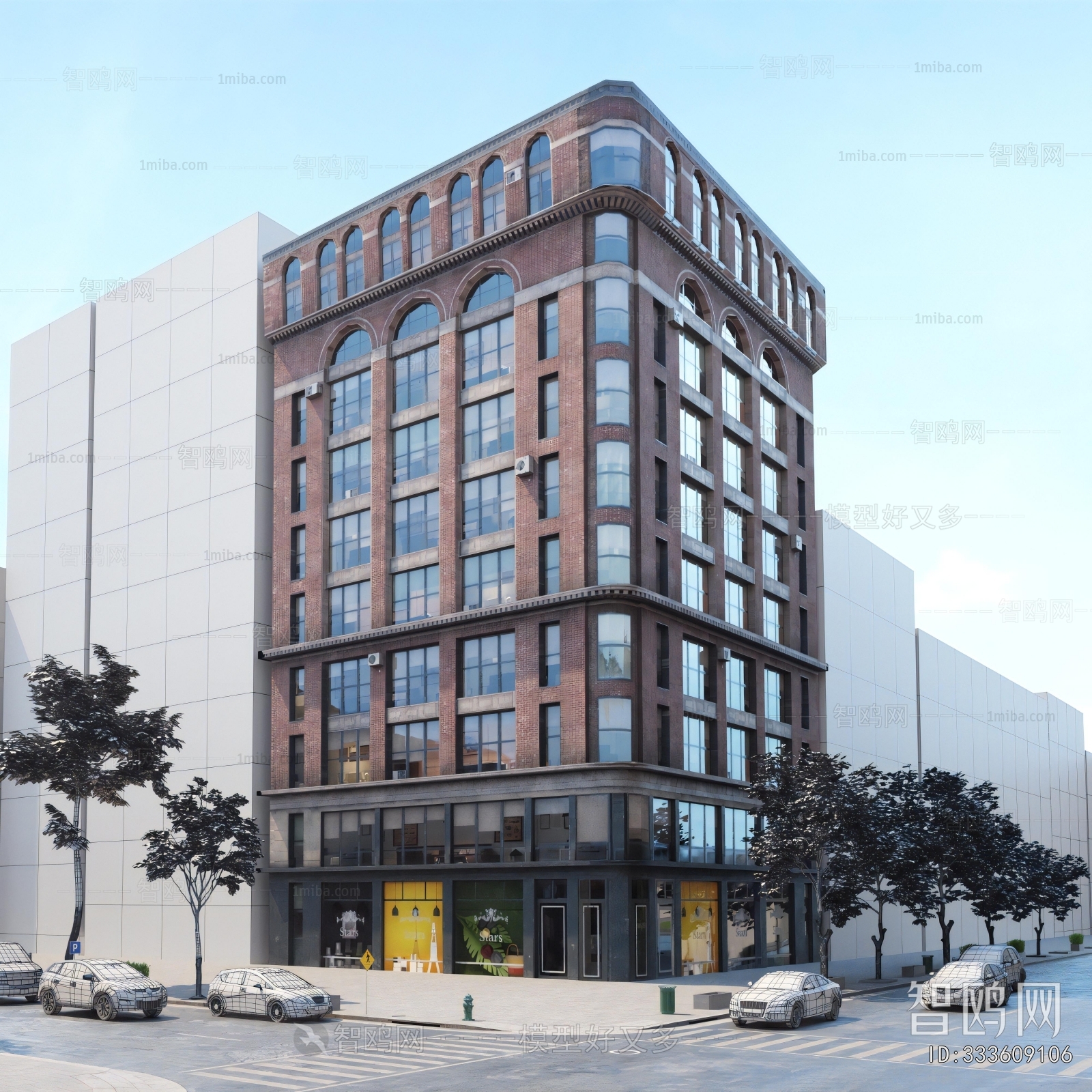 European Style Appearance Of Commercial Building