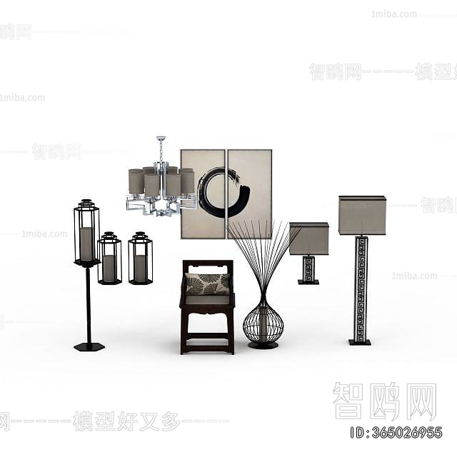 New Chinese Style Floor Lamp