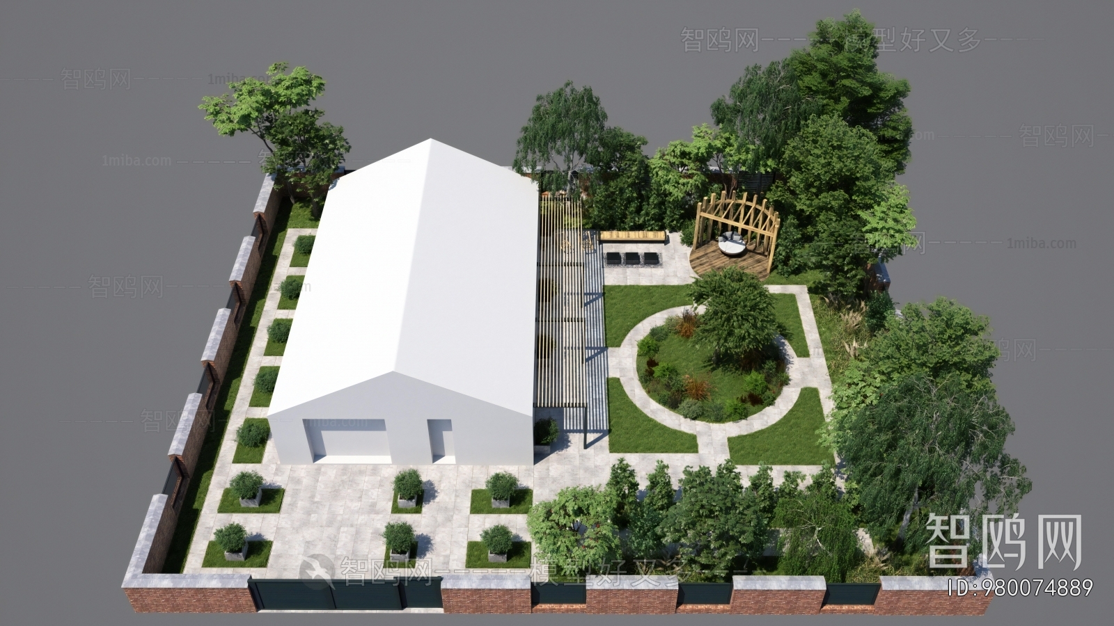 Modern Courtyard/landscape