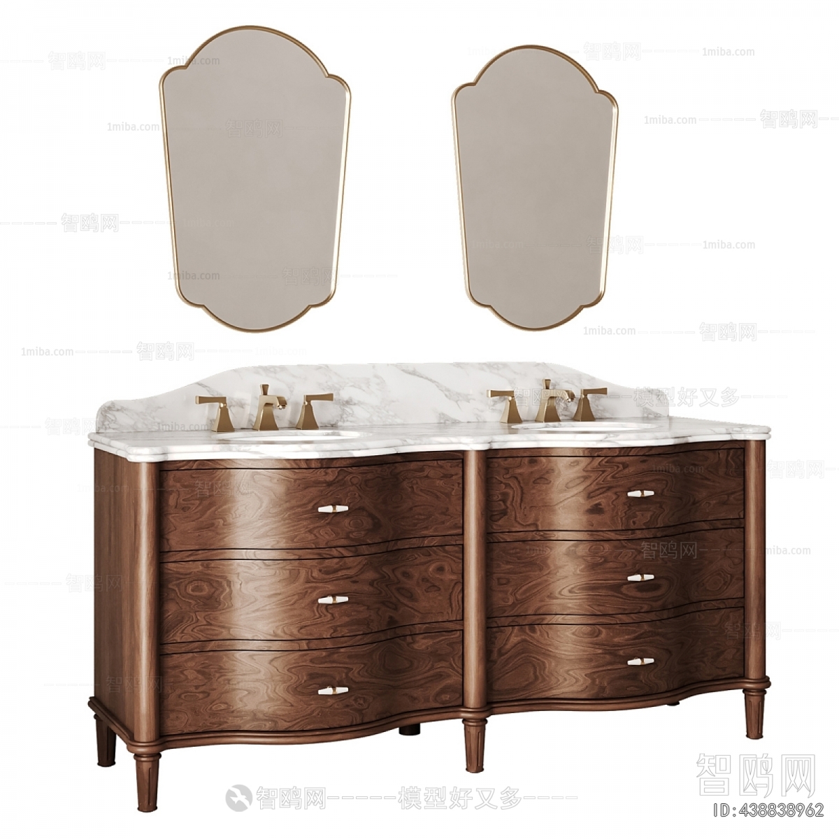Simple European Style Bathroom Cabinet
