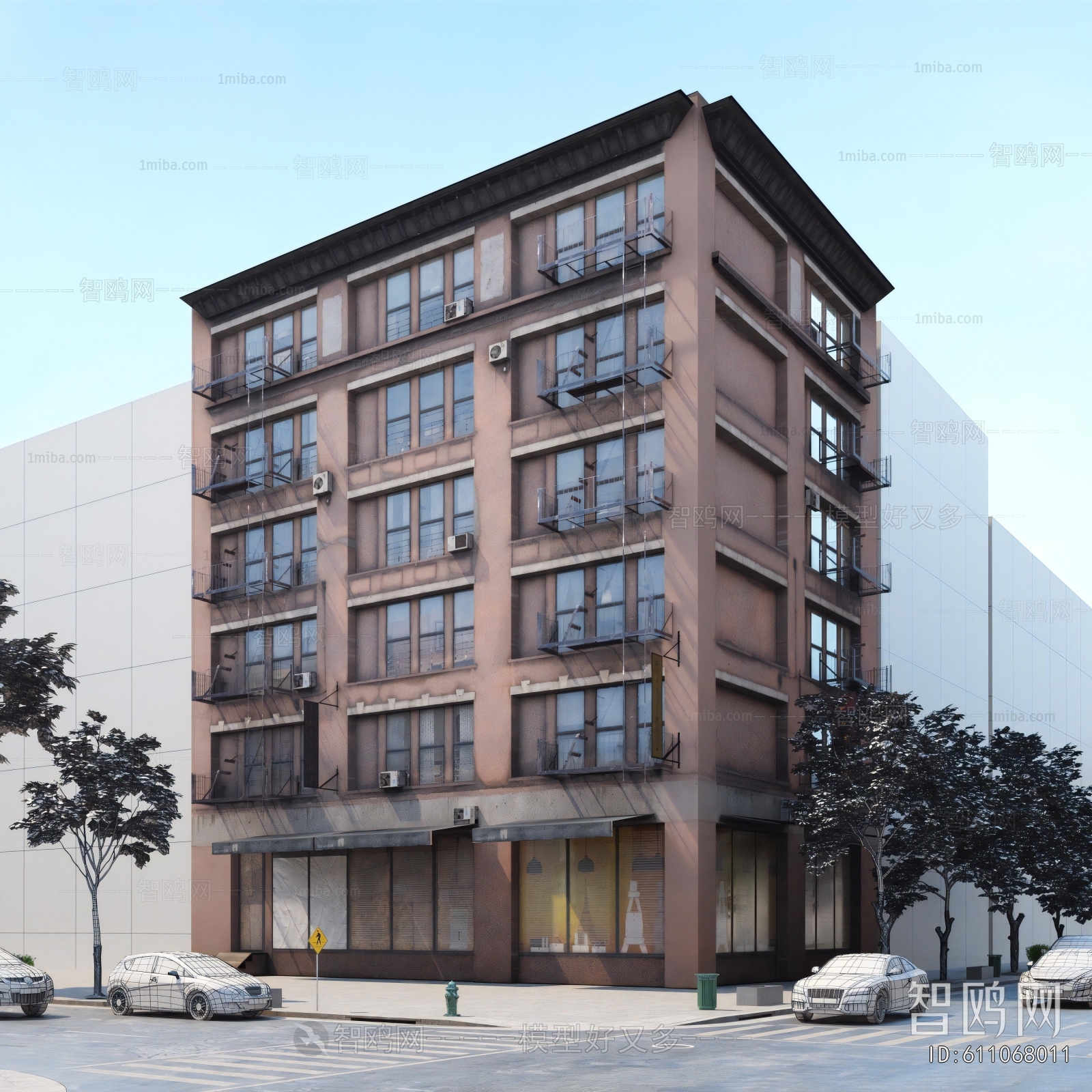 European Style Appearance Of Commercial Building