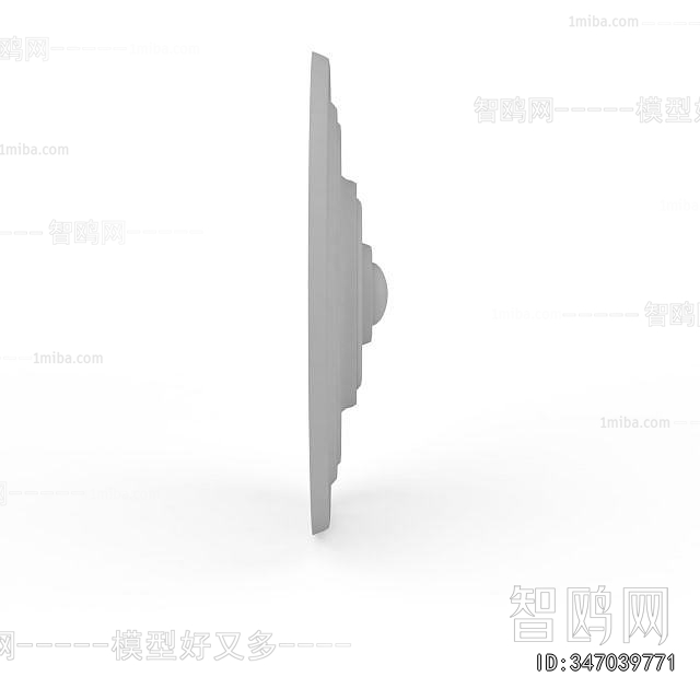 European Style Plaster Carved Top Plate