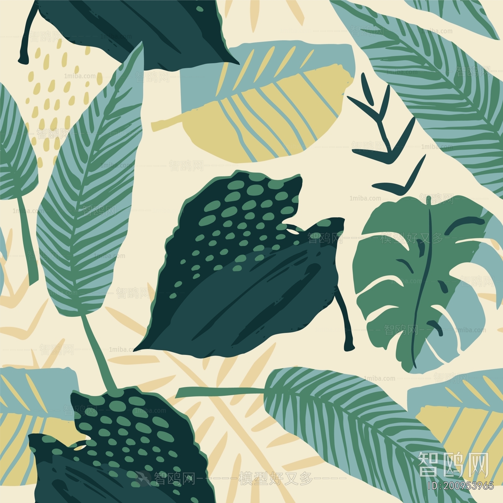 Animal And Plant Pattern Wallpaper