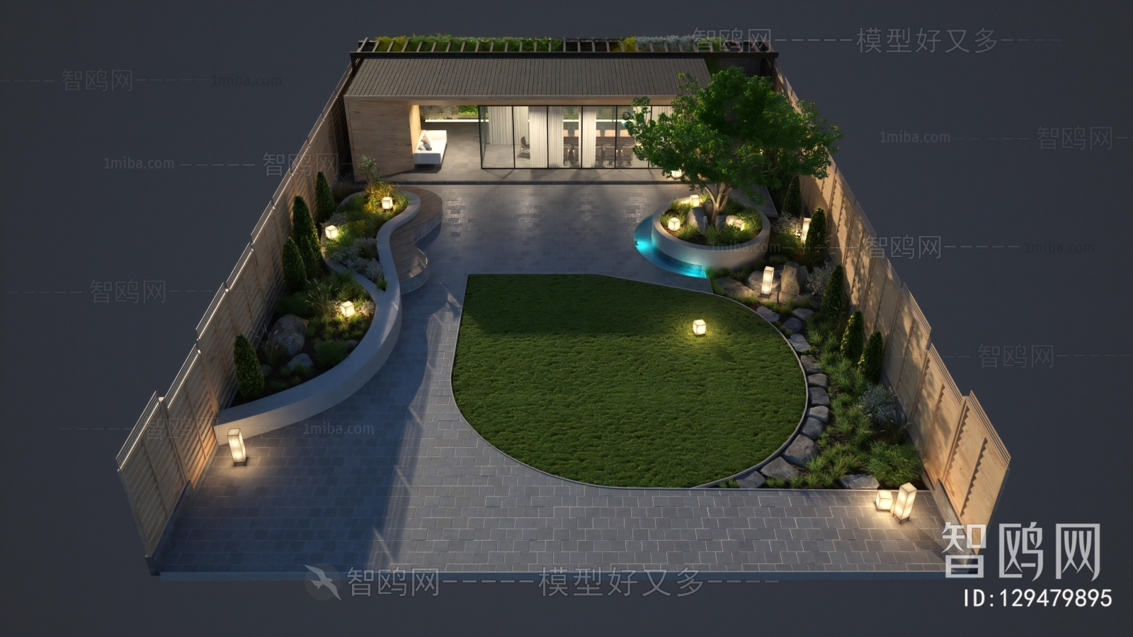 Modern Courtyard/landscape