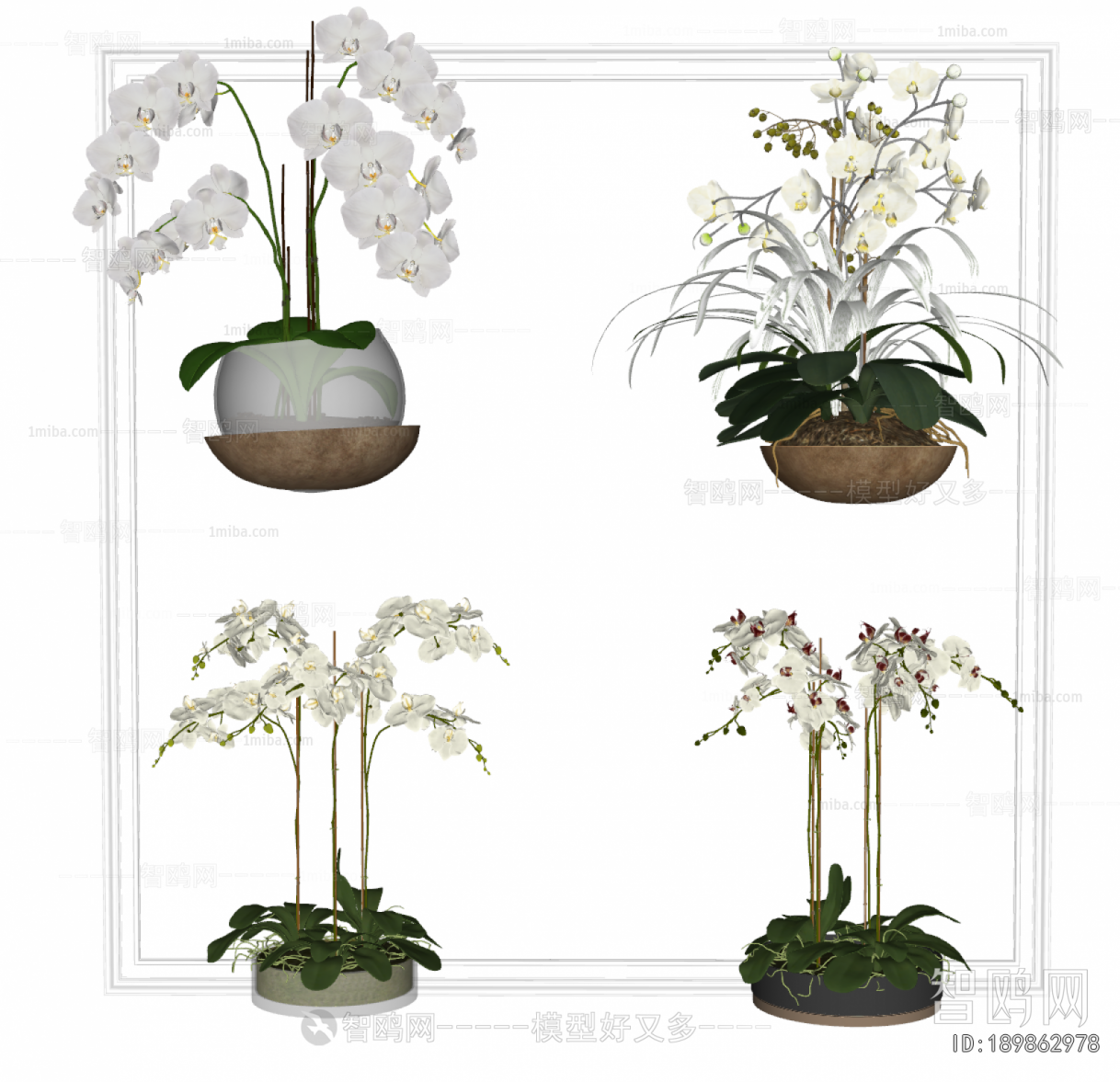 Modern Potted Green Plant